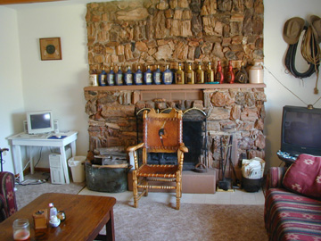 The Fireplace in the Ranch house...........