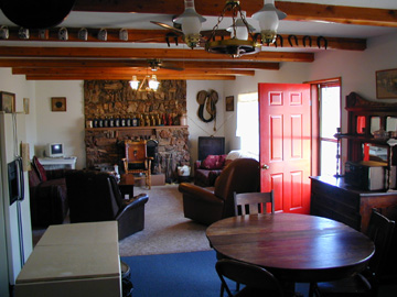 The cozy living room in the Ranch house.......