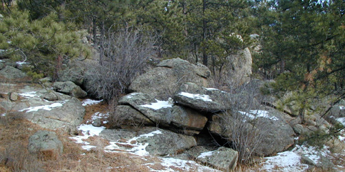 Rock formations in the back yard lead you to six square miles of hiking in Roosevelt National Forest......