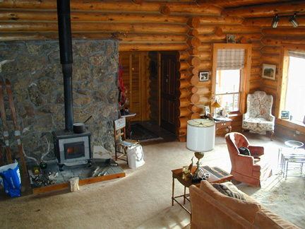 A Woodstove in the Great Room.......