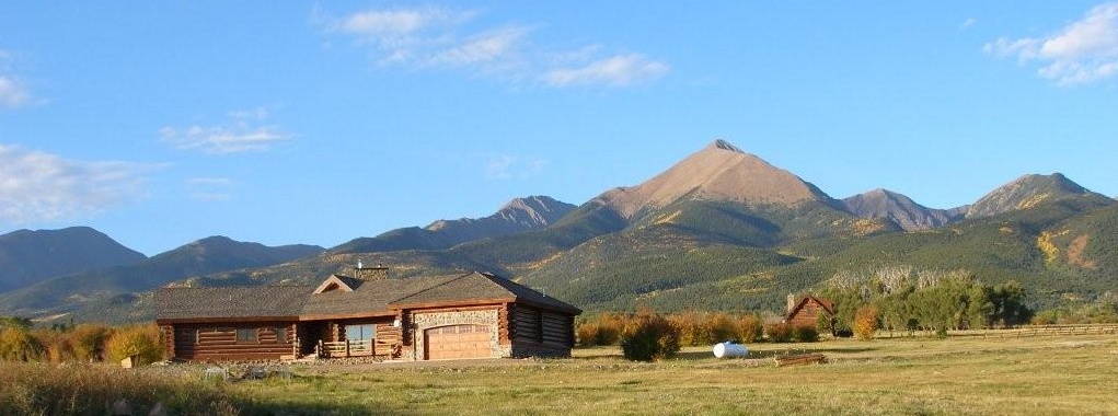 Main Ranch house with Guest house in background.........
