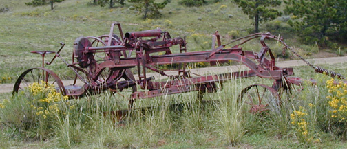 Horse drawn Road Grader on the property........