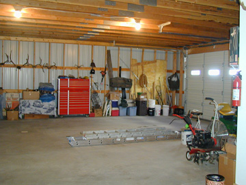 Inside the 3072 square foot Barn......