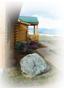 Wandering sidewalks lead to the front door......