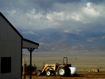 Sangre de Cristo mountain range from the Barn.......