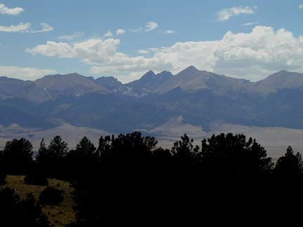 The Vista of the Sangre de Cristo Wilderness from the front porch.......