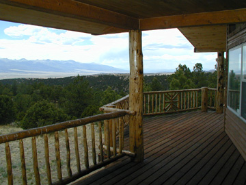 The front porch has a Finish Sauna just around the corner......