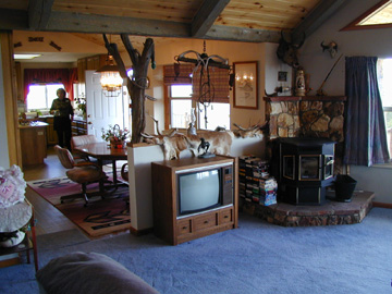Looking into the Dining Room and Kitchen from the Great Room.......