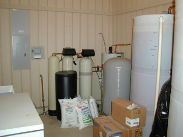 A 14 gpm Water Well works with a filtration system and storage tanks to provide the Ranch with Cool, Clear, Water.........