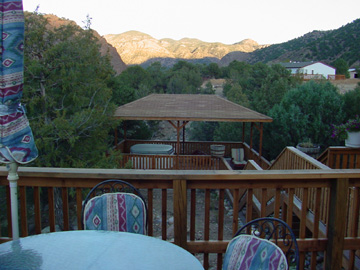 One of the many outdoor decks.... This one has a Hot Tub.....