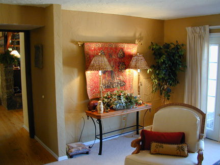 Sitting Room with French Doors to Deck
