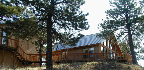 Decks and walkways connect the living spaces........