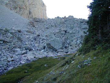 Terminal Morraine as we approach the "Iron Nipple"